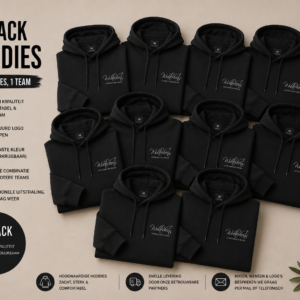 10 Premium Hoodies met jouw bedrijfslogo