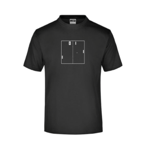 Retro Tennis Game T-Shirt Zwart