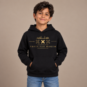 Trots van Mokum Drie Kruisen Goud Kinder Hoodie