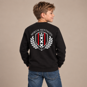 Trots van Mokum Schild Wit Kinder Sweater (Mokum Mentality)