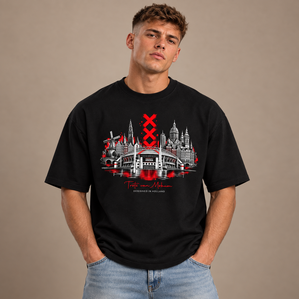 Trots van Mokum Amsterdam Collage Compact T-shirt Heavy Oversized