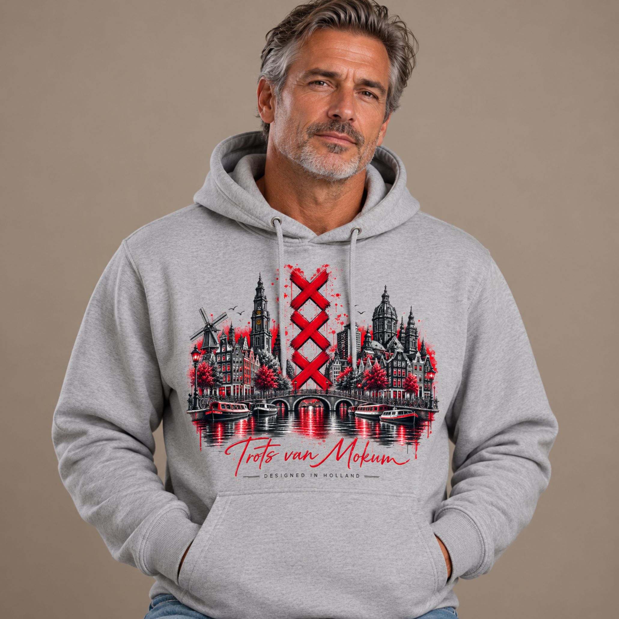 Trots van Mokum Amsterdam Collage Uitgebreid Hoodie