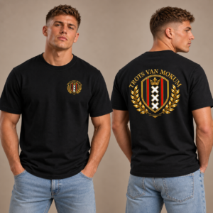 Trots van Mokum Wapen Goud T-shirt Regular Fit