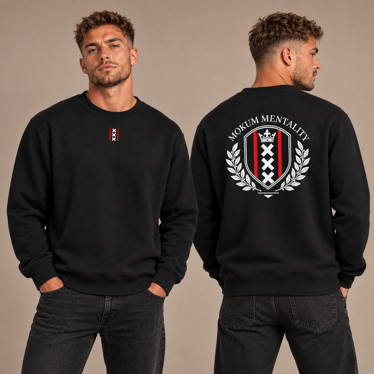 Trots van Mokum Wapen Wit Sweater