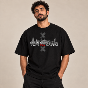 Trots van Mokum Skyline met Drie Kruisen T-shirt Heavy Oversized